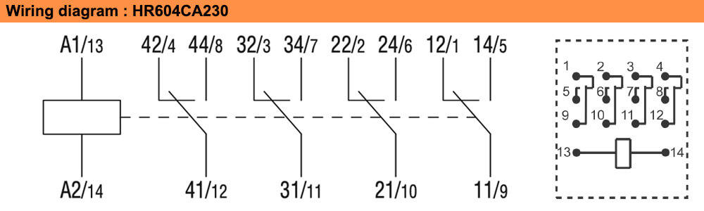 ដ្យាក្រាមតភ្ជាប់ : Lovato relay HR604CA230